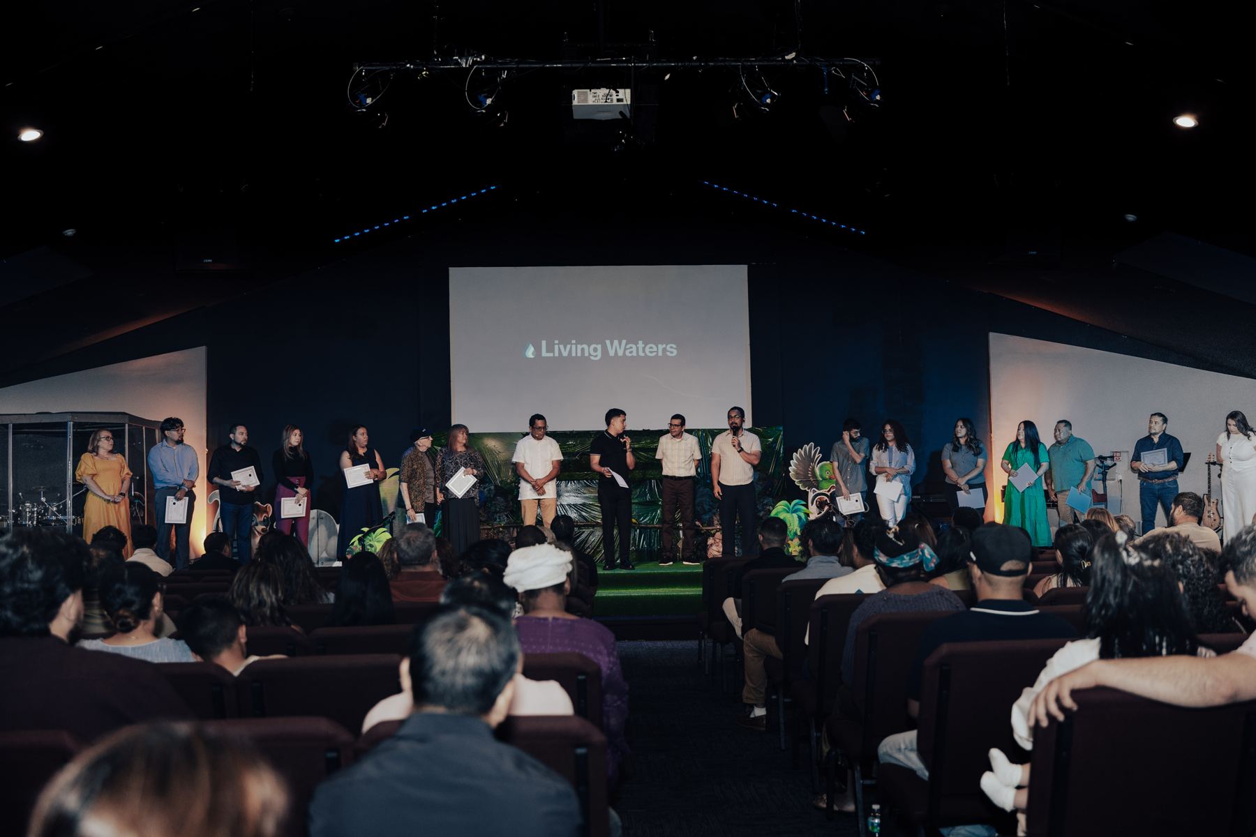 The Living Waters sanctuary during a Sunday service